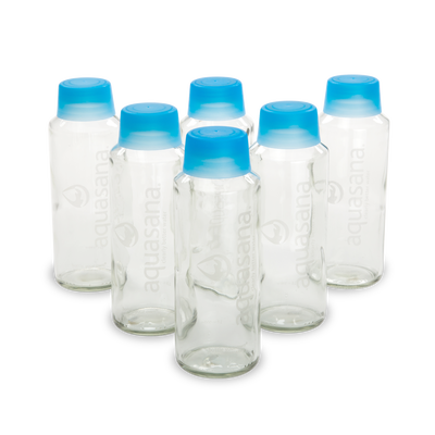 Glass Water Bottle - 6 Pack